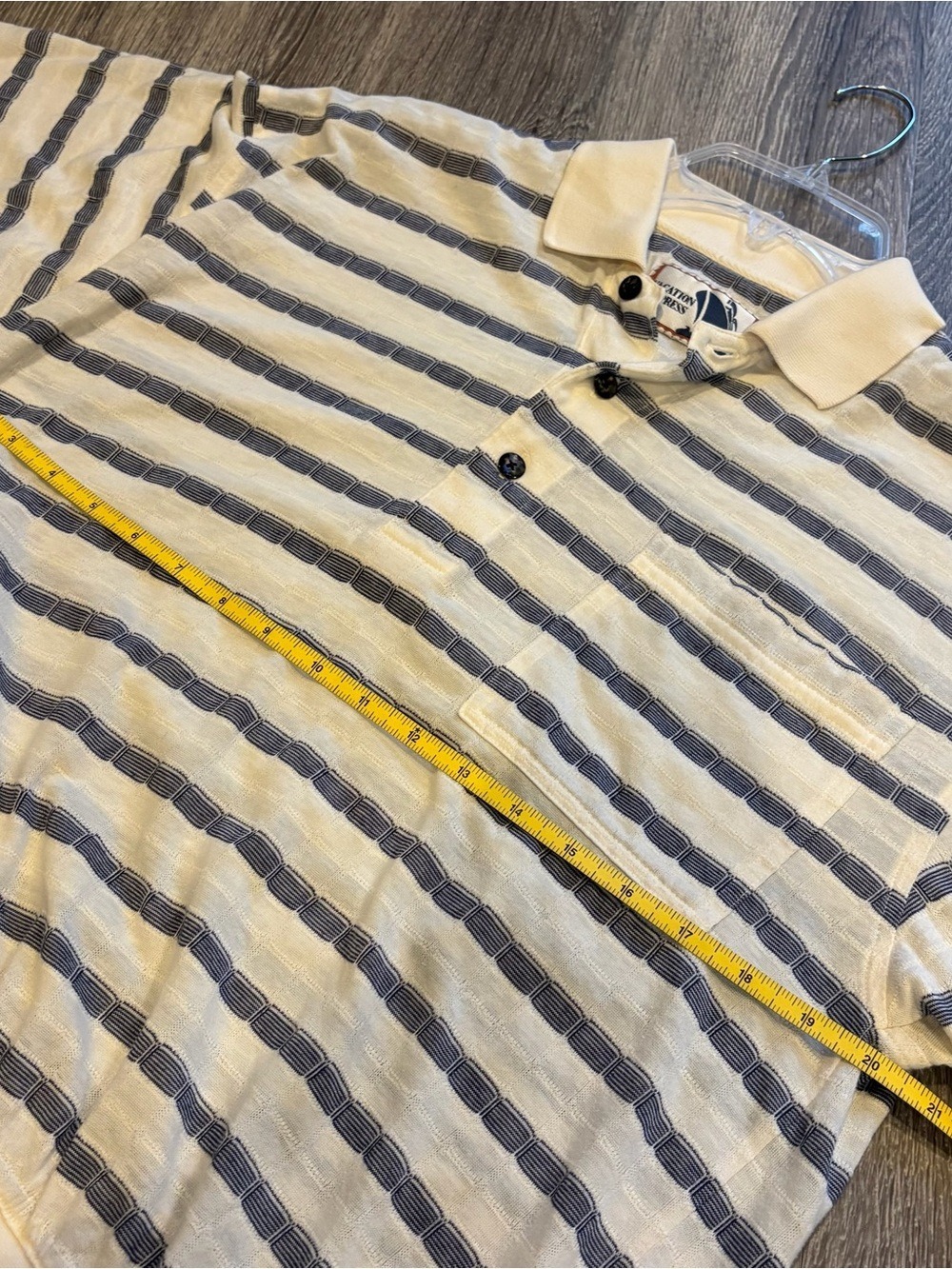 Vintage Vacation Express Vintage Striped Polo Shirt Size M - Picture 5 of 5